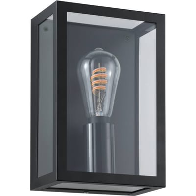 EGLO Buitenwandlamp Alamonte-Z, zwart, hoogte 26 cm, E27-smart