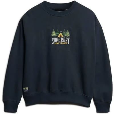 Superdry - Travel Souvenir sweatshirt met ronde hals en losse pasvorm - Dames - Truien