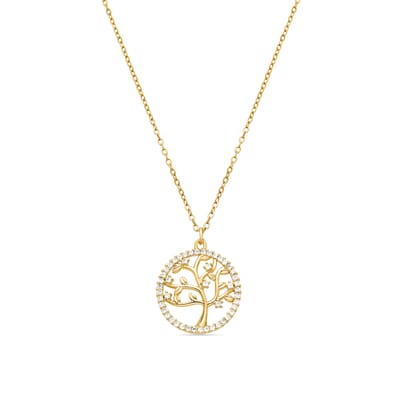 Luxeketting met glanzende zirkonia 18K goud afwerking - Gorbou