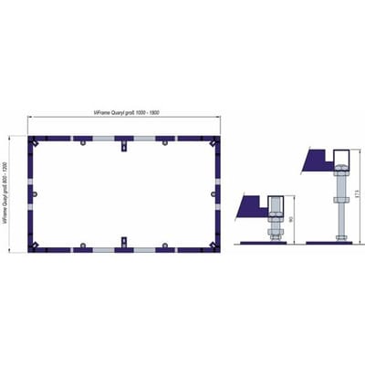 Villeroy & Boch ViFrame for larger Quaryl shower trays from 100 x 100 cm U91412400