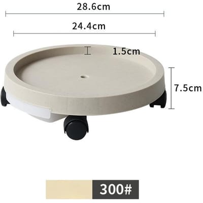 Mobiele Bloempotonderzetter Universeel Wiel Ronde Plastic Basis Draagbare en Dikke Hars Bloempot Accessoires voor Thuisgebruik