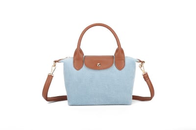 Giuliano kunstlederen schoudertas Fawn - Blauw - Ribbel - Dames