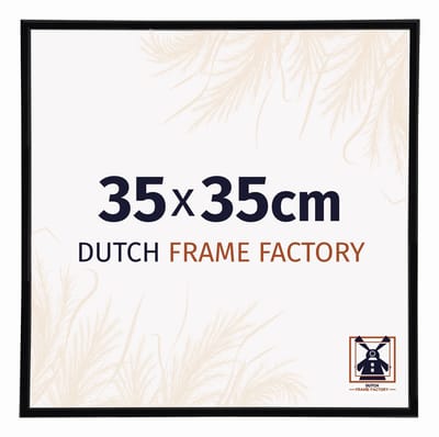 Fotolijst 35x35 cm - Kunststof - Zwart Hoogglans - Angers
