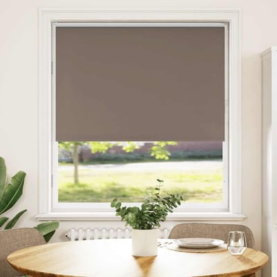 vidaXL - Rolgordijn - verduisterend - koffie - 105x130 - cm - stofbreedte - 100,7 - cm
