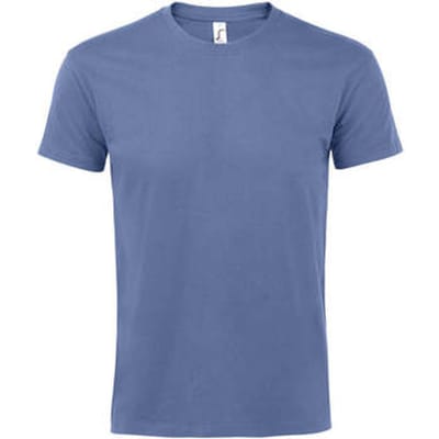 T-shirt Korte Mouw Sols IMPERIAL T-shirt, blauw - 100% halfgekamd katoen