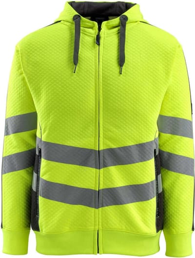 Mascot Safe Supreme Capuchontrui met rits 50138-932 - Hi-Vis geel/zwart - 2XL