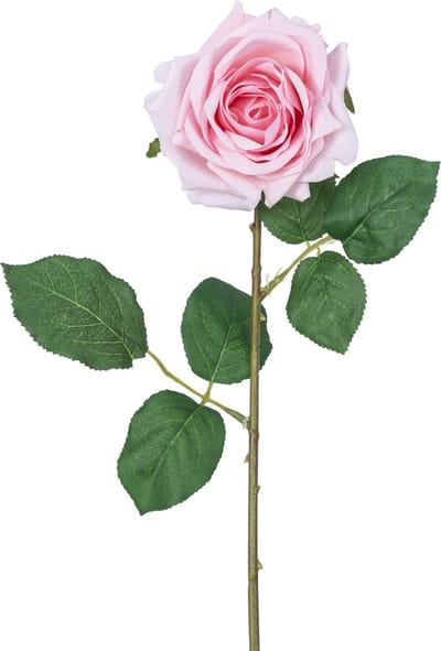 Easyplants | Kunstroos Emine Real Touch Roze 43cm | Zijde | Nepbloemen | roze | Onderhoudsvrij | Kant-en-klaar