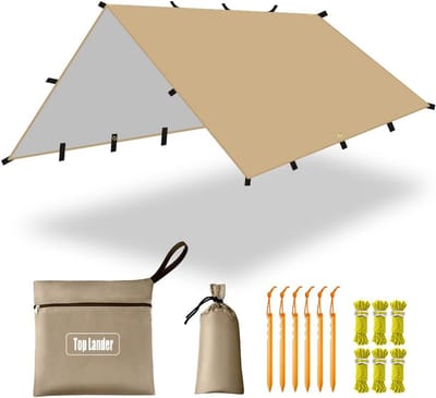Ultralicht Waterdicht Tarp 4x4m - Multifunctionele Bescherming voor Outdoor Activiteiten
