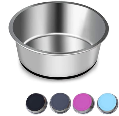 Dailygoods- Voerbak Roestvrij Staal - Antislip Hondenbak - Voerbak Kat - Vaatwasmachinebestendig - Maat S - 14 cm Hoogwaardige Kwaliteit - Hondenkom