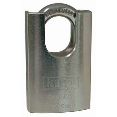 Kasp K18060XD Hangslot Verschillend sluitend Zilver Sleutelslot