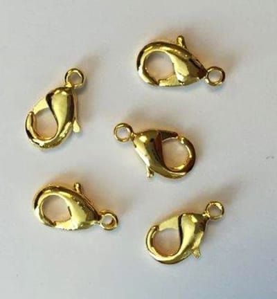 Hobby & Crafting Fun Lobster clasp - Gold lobsterclasp van 12mm - 5 stuks