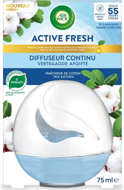 Air Wick Decosphere luchtverfrisser fris katoen 75 ml