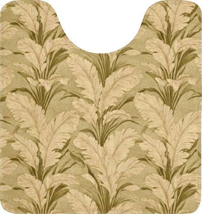 WC mat met uitsparing 55x60 cm - Antislip - Palmbladeren - Klassiek - Groen - Toiletmat met uitsnijding - Vloermat - Douchemat - Toilet tapijt - Toiletmatten