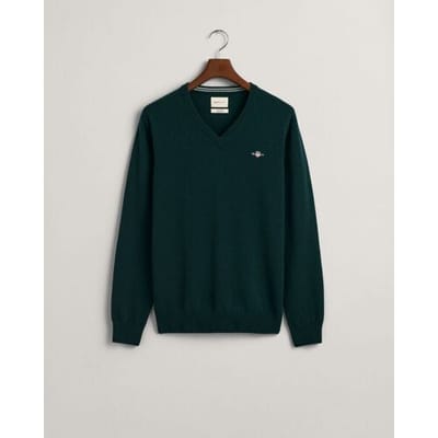 Gant Trui Superfijne Lamswol V-Hals Groen / male