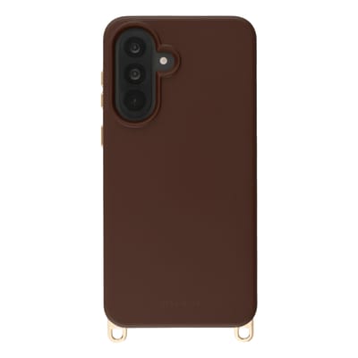 Selencia Hoesje - Geschikt voor Samsung Galaxy A36 / A56 (5G) - Rivièra Backcover met Magnetische Ring met afneembare haakjes - Choco Brown