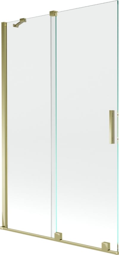 Mexen Velar tweedelige schuifbare badwand 110 x 150 , transparant, goud - 896-110-000-01-50