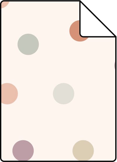 Proefstaal ESTAhome behang stip roze en meerkleurig - 26.5 x 21 cm - 131624-S