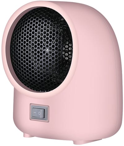 Elektrische kachel - Elektrische verwarming - Mini elektrische verwarming - Elektrische Verwarming voor Binnen - Ventilatorkachel - Snelle verwarming - Start met één druk op de knop - Geschikt voor binnen, kantoren en slaapkamers - Roze