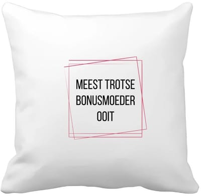 Akyol - meest trotse bonusmoeder ooit Kussen hoes - Mama - trotse bonusmoeder - moeder cadeautjes - moederdag - verjaardagscadeau - verjaardag - cadeau - geschenk - kado - gift - moeder artikelen - 40 bij 40 cm