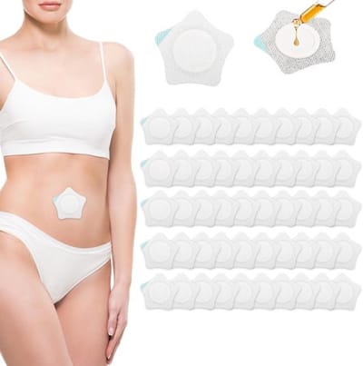 Cocoplus - Navelverpakking - Absorberend - 7,5 cm - Pentagram - Zelfklevend - Castorolie - Geschikt voor Alle Huidtypen - 50 Stuks.