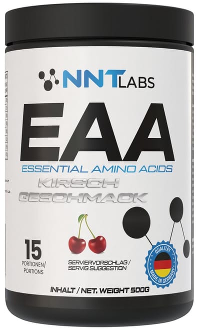 NNT LABS EAA – Essential Amino Acids – Cherry – 500g – 33 Servings – Aminozuren Supplement