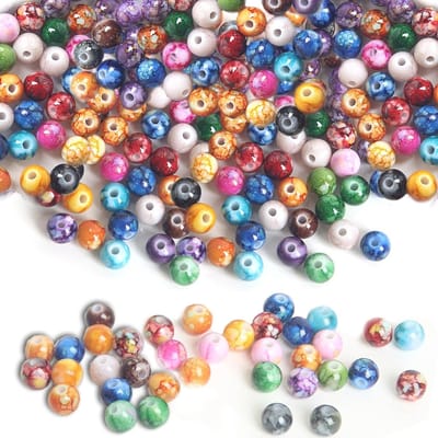 200 Stuks 8mm Kleurvolle Ronde Kralen voor Handgemaakte Sieraden, Armbanden en Kettingen, Creatief DIY Set voor Volwassenen