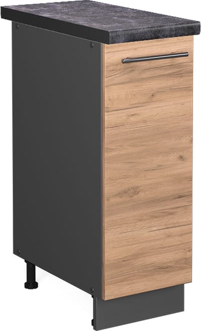 Vicco Fame-Line Apotheekkast – 30 cm, WB Antraciet Krachtige eik goud