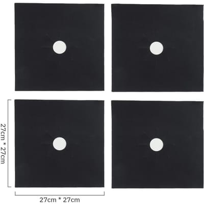 4 stuks Gasfornuis Beschermer Kookplaat Afdekking Voering Schone Mat Pad Keuken Gasfornuis Kookplaatafdekking Keukenaccessoire Keukengerei