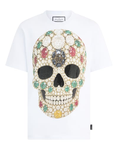 Round Neck T-Shirt Skull Stones