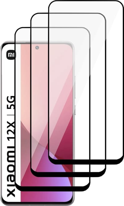 Screenprotector geschikt voor Xiaomi 12X - Gehard Glas Beschermglas Tempered Glass Volledig Dekkende Screen Protector - 3 Stuks