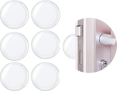 Solidchoice - Set van 6 Transparante Deurstoppers met Zelfklevende Pads