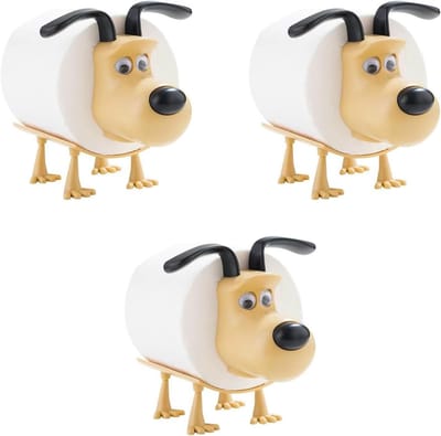 Set van 3 Toiletpapierhouders, Grappige Puppy Voet Toiletpapierhouder voor Badkamer en Woonkamer Decoratie