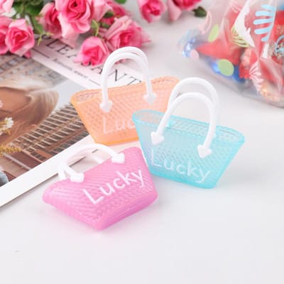 Duurzame Mode 1/6 1/12 Poppenhuis Miniatuur Leren Koffer Mini Tas Rugzak Poppen Bagagekoffer Handtas Schoudertas Leren Tas Portemonnees white