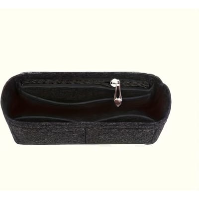 Sac Intérieur Sac de Rangement Feutre Insert Organisateur de Portefeuille avec Fermeture Éclair Convient Sac à Bandoulière Simple GG Marmont Matelassé, 31cm*5.5cm*15cm noir