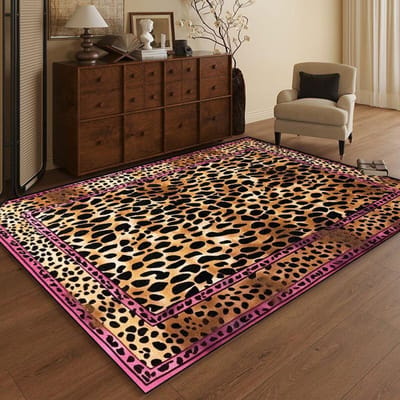 Europese Luipaard Hoge Kwaliteit Tapijt Woonkamer Huisdecoratie Ontspanning Bank Grote Vloerkleden Slaapkamer Nachtkastje Antislip Vloermat 60x90cm