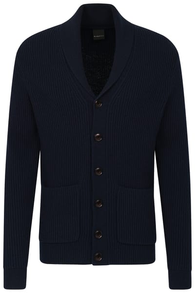 Bugatti Herren Vest met sjaalkraag