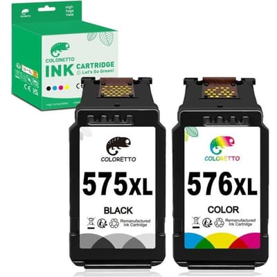 575 Xl 576 Xl Cartouches D'Encre Remanufacturées Pour Canon 575Xl 576Xl Compatible Pour Canon Pixma Tr4750I Tr4751I Ts3550I T[H225]
