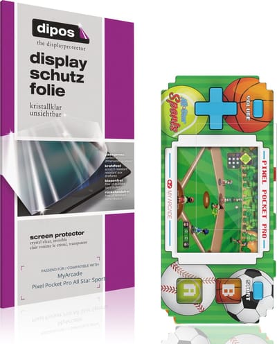dipos – 2x Beschermfolie geschikt voor MyArcade Pixel Pocket Pro All Star Sports | Krasbestendige & heldere Screenprotector Ultra-Thin