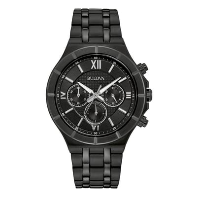 Bulova 98A242 Horloge - Staal - Zwart - Ø 41 mm