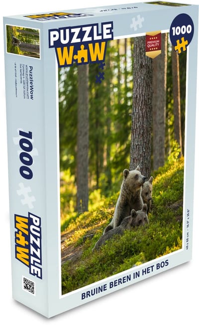 Puzzel Beer - Bruin - Bos - Legpuzzel - Puzzel 1000 stukjes volwassenen