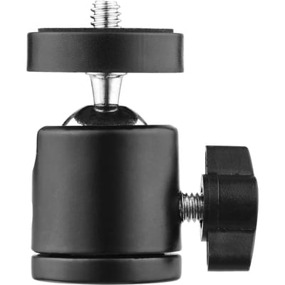 Mini tête de trépied à rotule pivotante, adaptateur de Base de montage rotatif à 360 degrés avec universel 1/4 1-Pack