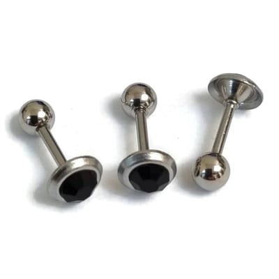 Aramat Jewels | Piercings | Zwarte Zirkonia Helix piercing oor | | | |6mm | Staal | Volwassenen | Verkleurd niet