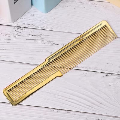 Professionele haarkam, kapsalon, tondeuse en styling-kam-gereedschap (goud)