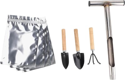 Bodemmonstersonde - Bodemtester Tuin - Bodemgesteldheid Meten - Roestvrij Staal - 38 x 17 x 3 cm - Zilver