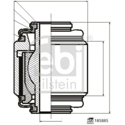 Silent block, draagarmrubber FEBI BILSTEIN 185885