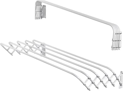 KADAX Opklapbaar wasrek voor wasruimte, ruimtebesparende wasdroger van metaal, uittrekbare accordeonwand, kleerhanger voor binnenshuis (100 cm)