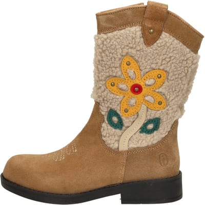 Cowboylaarzen | Meisjes | Brown Flower | Leer | Shoesme | Maat 25