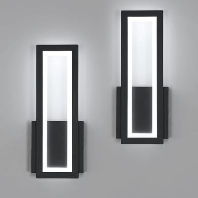 Moderne Led-wandlampen Set van 2 - 16W, 1800lm, Wit Licht voor Slaapkamer, Woonkamer en Hal