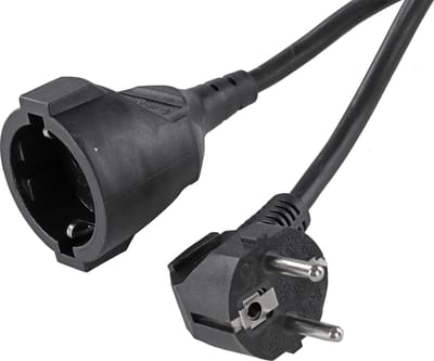 Q-Link verlengsnoer - randaarde - H05VV-F - 3 x 1.5 mmÂ² - zwart - 3 m