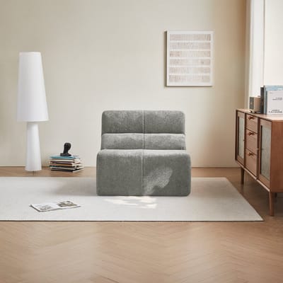 Luxe Wolkenzachte Regenboog-Fluwelen Fauteuil, Perfect voor Woonkamers, Kantoren en Kleine Appartementen- licht grijs